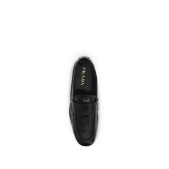 Black Goatskin Slip-On Loafers