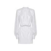 White Polyester Casual Dress
