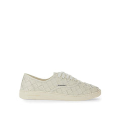 White Calfskin Low Top Sneakers
