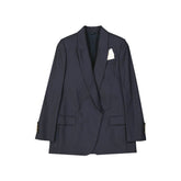 Blue Virgin Wool Coat