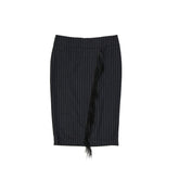 Gray Virgin Wool Long Skirt