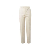 White Wool Flared Pants