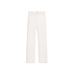 White Cotton Straight-Leg Jeans