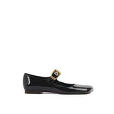 Black Calfskin Ballet Flats