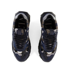 Blue Fabric Athletic Sneakers