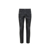 Black Cotton Slim Fit Jeans