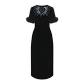 Black Viscose Cocktail Dress