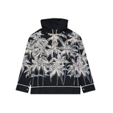 Black Cotton Pattern Shirt