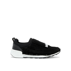 Black Fabric Athletic Sneakers