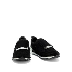 Black Fabric Athletic Sneakers