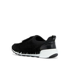 Black Fabric Athletic Sneakers