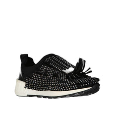 Black Fabric Athletic Sneakers