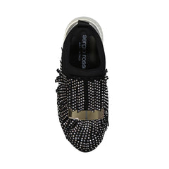 Black Fabric Athletic Sneakers