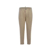 Beige Cotton Chino Pants