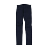 Blue Cotton Casual Pants