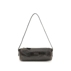 Brown Lamb Leather Shoulder Bag
