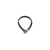 Black Calf Leather Bos Taurus Bracelet