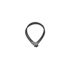 Black Calf Leather Bos Taurus Bracelet