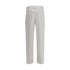 Silver Cotton Cargo Pants