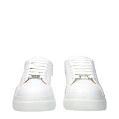 White Leather Low Top Sneakers