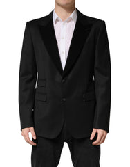 Black Wool Single Breasted Jacket Blazer
