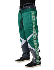 Multicolor Panelled Straight-Leg Denim Jeans