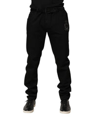 Black Sacred Heart Skinny Men Denim Jeans