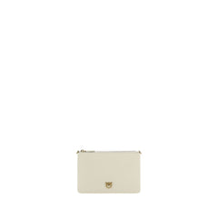 Beige Calf Leather Bos Taurus Shoulder Bag