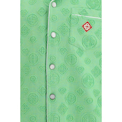 Bicolor Cotton Shortsleeve Shirt