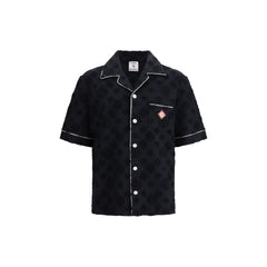 Black Cotton Shortsleeve Shirt