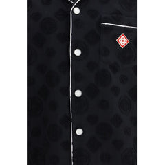 Black Cotton Shortsleeve Shirt