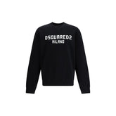 Black Cotton Sweatshirt