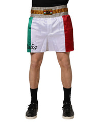 Multicolor Italia Polyester Bermuda Shorts