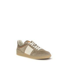 Beige Calf Leather Bos Taurus Low Top Sneakers