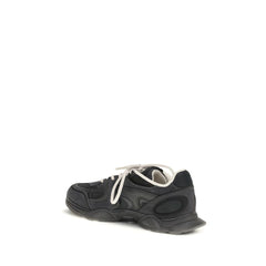 Black Calf Leather Bos Taurus Chunky Sneakers