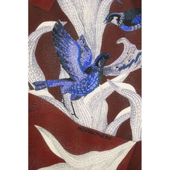 وشاح نسائي من الحرير الأحمر