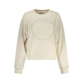 White Cotton Women Sweatshirt