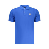 Blue Cotton Men's Polo Shirt
