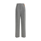 Multicolor Fleece Wool Casual Pants