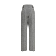 Multicolor Fleece Wool Casual Pants