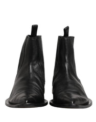 Black Chelsea Men Short Ankle Boots Shoes