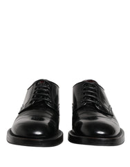 Black Lace Up Leather Dress Derby Men Shoes