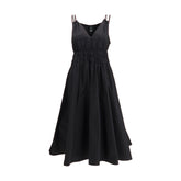 Black Cotton Casual Dress
