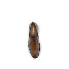 Brown Calf Leather Bos Taurus Slip-On Loafers
