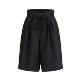 Black Wool Bermuda Shorts