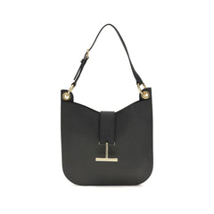 Black Calf Leather Bos Taurus Shoulder Bag