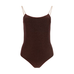 Brown Metal One-Piece Swimsuit