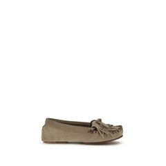 Gray Calf Leather Bos Taurus Moccassin