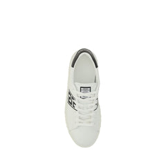 White Calf Leather Bos Taurus Low Top Sneakers