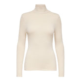 Beige Viscose Turtleneck